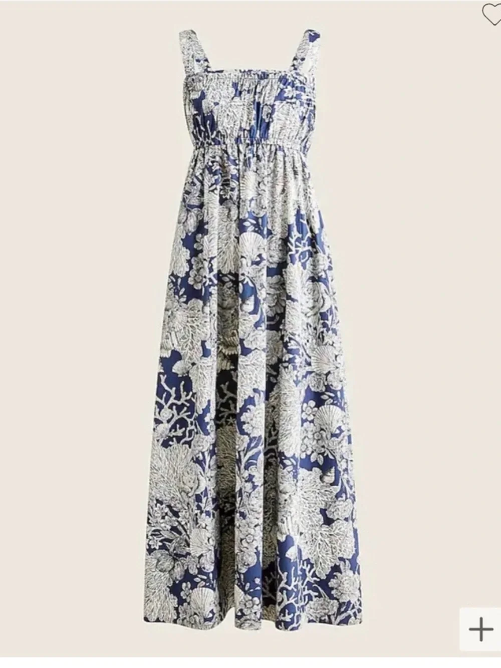 J Crew Collection Gathered Tank Midi Dress in Ratti Seashell Print 6